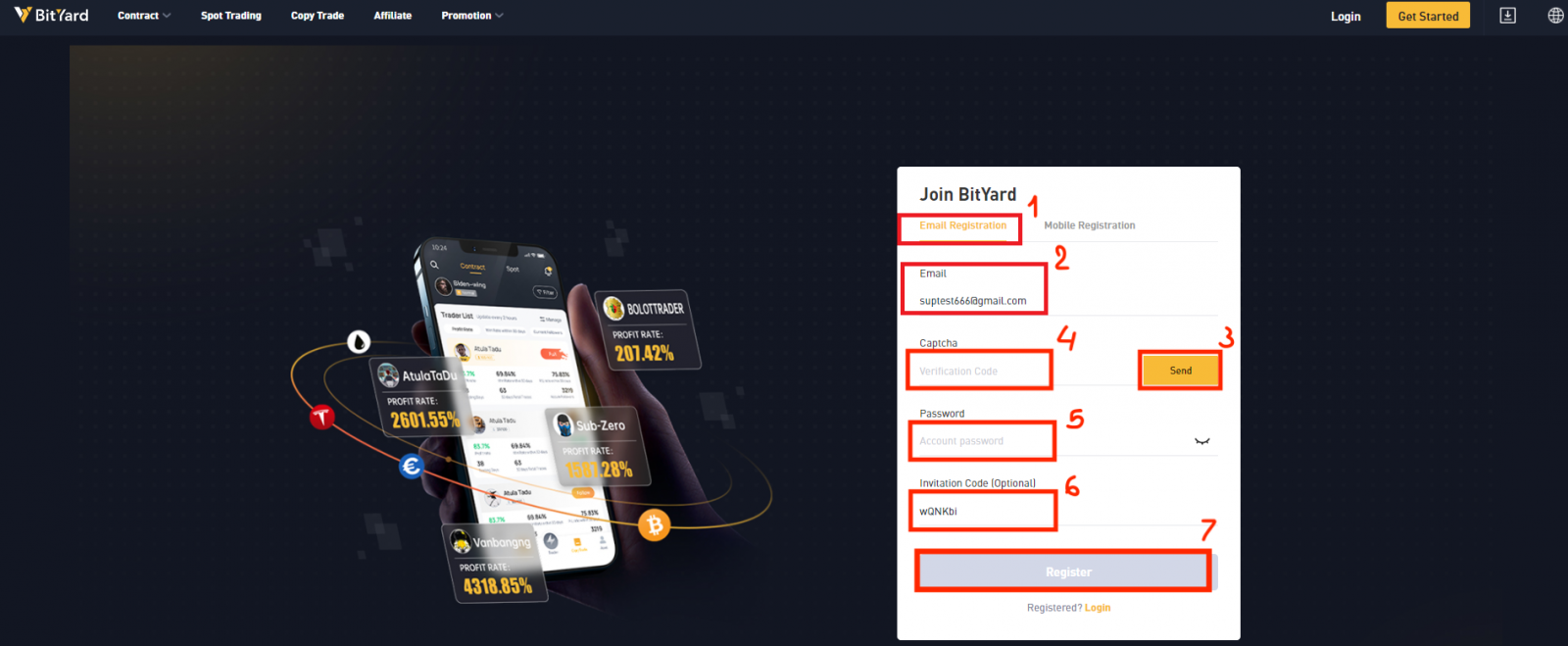 How to Register and Withdraw at BitYard