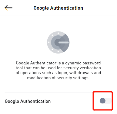 Comment définir ou modifier ou désactiver la vérification de l'authentification Google (2FA) dans BitYard